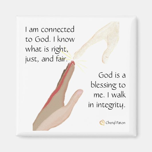 Ich weiß, was richtig ist. Gott ist ein Segen. Mag Magnet (Vorne)