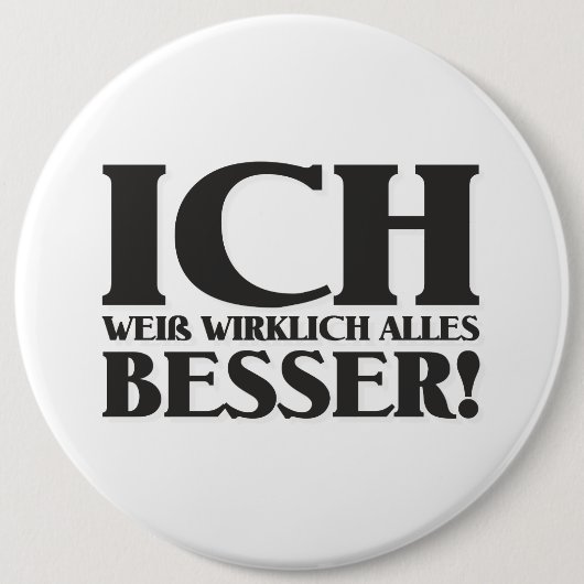 Ich weiß wirklich alles besser! Button (Vorderseite)