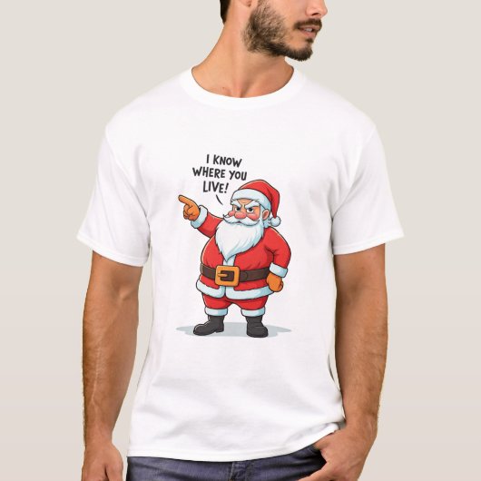 Ich weiß, wo du Weihnachten im sonnigen Weihnachts T-Shirt (Vorderseite)