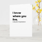 Ich weiß, wo Sie die neue Zuhause-Karte haben Karte (Gelbe Blume)