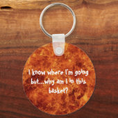 Ich weiß, wohin ich Schlüsselanhänger gehe (Vorderseite)