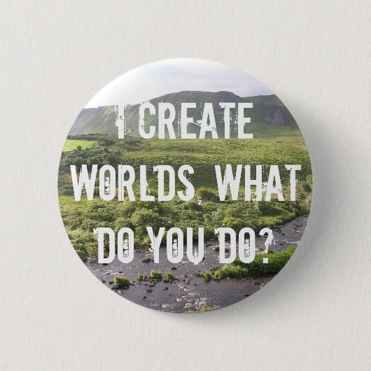 Ich Welten, was stellen Sie tun her? Knopf Button (Vorderseite)