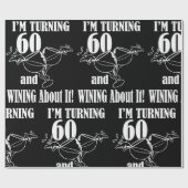Ich wende 60 und winne über es wackelnde Papier Geschenkpapier (Flach)