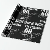 Ich wende 60 und winne über es wackelnde Papier Geschenkpapier (Ungerollt)