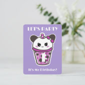 ICH WENDE EINEN GEBURTSTAG EINLADUNG KAWAII (Stehend Vorderseite)