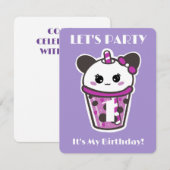 ICH WENDE EINEN GEBURTSTAG EINLADUNG KAWAII (Vorne/Hinten)