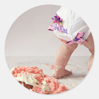 Ich wende einen! runder aufkleber