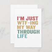 Ich werd einfach durch das Leben ein lustiges Gesc Dankeskarte (Vorne/Hinten)