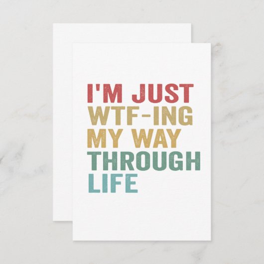 Ich werd einfach durch das Leben ein lustiges Gesc Dankeskarte (Vorne/Hinten)