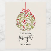 Ich werde 2020 nie vergessen weinetikett (Einzelnes Label)