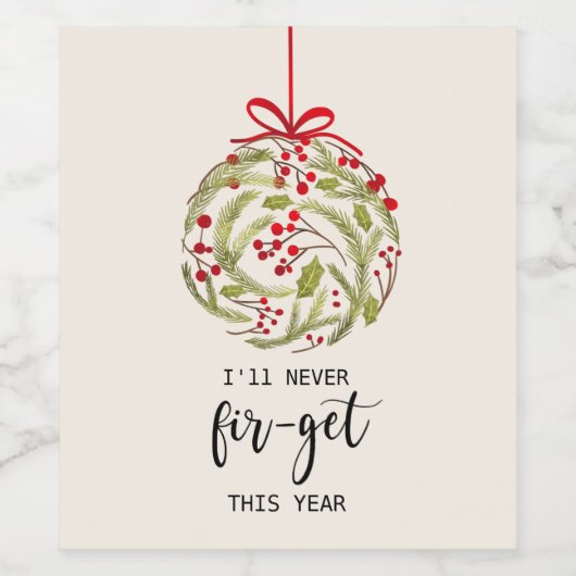 Ich werde 2020 nie vergessen weinetikett (Einzelnes Label)