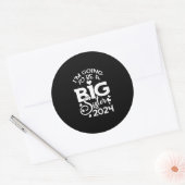 Ich werde 2024 eine große Schwester sein Runder Aufkleber (Umschlag)