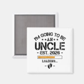 Ich werde 2026 Onkel - Neue Babynamch announcement Magnet (Vorderseite/Rückseite)