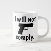 ICH WERDE 20 Oz NICHT ERFÜLLEN. Jumbo-Tasse (Rechts)