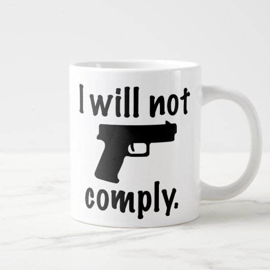 ICH WERDE 20 Oz NICHT ERFÜLLEN. Jumbo-Tasse (Rechts)