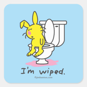 Ich werde abgewischt quadratischer aufkleber