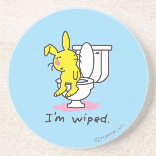 Ich werde abgewischt sandstein untersetzer (Vorne)