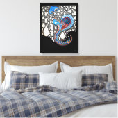 Ich werde all deine Tränen umbrella Peacock fangen Leinwanddruck (Insitu (Schlafzimmer))