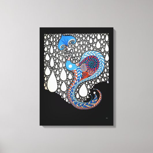 Ich werde all deine Tränen umbrella Peacock fangen Leinwanddruck (Vorderseite)