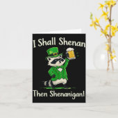 Ich werde am St. Patrick's Day Waschbär Schabernac Karte (Gelbe Blume)