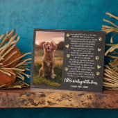 Ich werde an der Door Foto Dog Memorial Gewartet Fotoplatte (Seite)