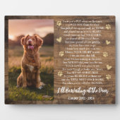 Ich werde an der Door Foto Dog Memorial Gewartet Fotoplatte (Vorderseite)