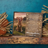 Ich werde an der Door Foto Dog Memorial Gewartet Fotoplatte (Seite)