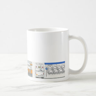 Ich werde arbeiten, ich rufe aus kaffeetasse