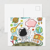 Ich werde Astronaut sein - ein Kindertraum Postkarte (Vorne/Hinten)