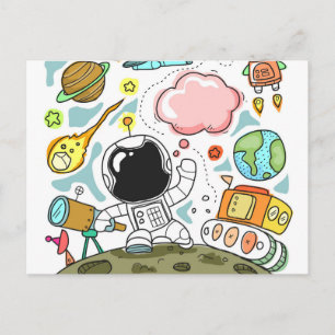 Ich werde Astronaut sein - ein Kindertraum Postkarte