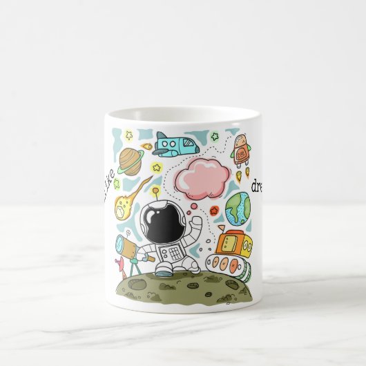 Ich werde Astronaut sein - ein Kindheitstraum Kaffeetasse (Mittel)