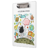 Ich werde Astronaut sein - ein Kindheitstraum Klemmbrett (Links)