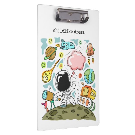 Ich werde Astronaut sein - ein Kindheitstraum Klemmbrett (Rechts)