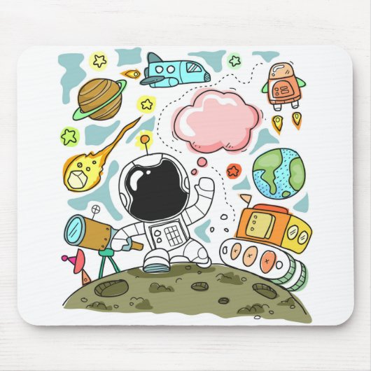 Ich werde Astronaut sein - ein Kindheitstraum Mousepad (Vorne)