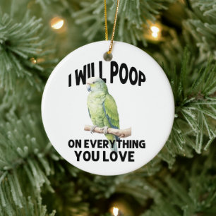 Ich werde auf alles, was Sie Liebe Papageienvögel Keramik Ornament
