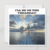 ICH WERDE AUF DER VERANDA CRUISE TÜR MAGNET. MAGNETEINLADUNG (Vorderseite)