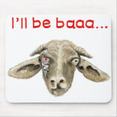 Ich werde Baaa Funny Goat Art Science Fiction Desi Mousepad (Vorne)