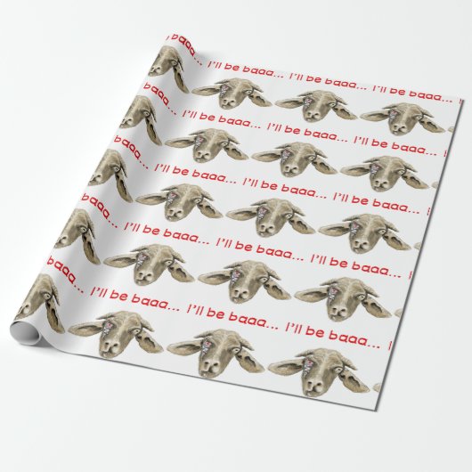 Ich werde Baaa Funny Goat Science Fiction Zitat Geschenkpapier (Ungerollt)