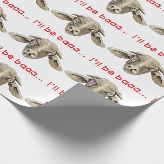 Ich werde Baaa Funny Goat Science Fiction Zitat Geschenkpapier (Ecke)