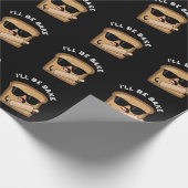 Ich werde backen Funny Bread Film Pun Dark BG Geschenkpapier (Ecke)