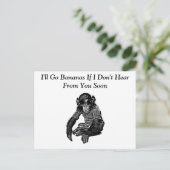 Ich werde Bananen-Affen tragen Sonnenbrille Postkarte (Stehend Vorderseite)