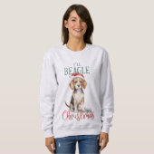 Ich werde Beagle für Weihnachts Pet Sweatshirt (Vorne ganz)