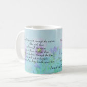 Ich werde bei dir sein, Isaiah 43:2 Kaffeetasse (Vorderseite Links)