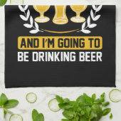 Ich werde Bier trinken Geschirrtuch (Gefaltet)
