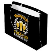 Ich werde Bier trinken Große Geschenktüte (Rückseite Schrägansicht)