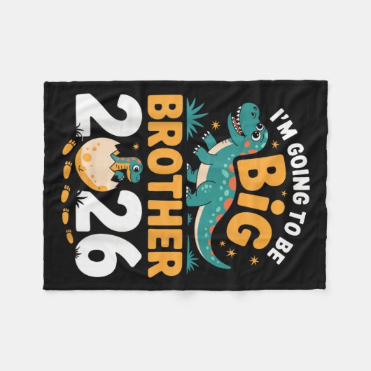 Ich werde Big Brother 2026 sein - Dino-Schwangersc Fleecedecke (Vorderseite (Horizontal))