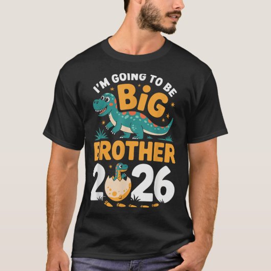Ich werde Big Brother 2026 sein - Dino-Schwangersc T-Shirt (Vorderseite)