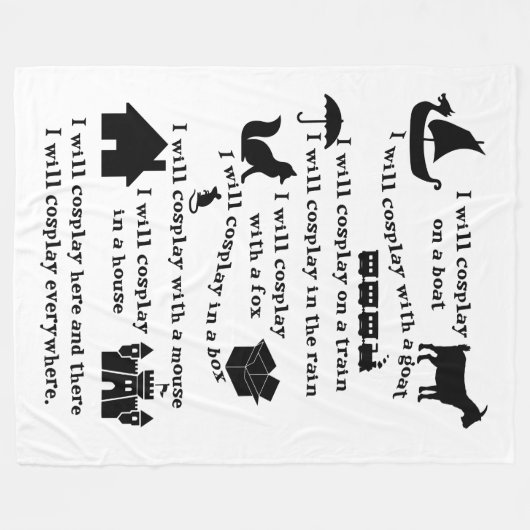 Ich werde Cosplay Fleecedecke (Vorderseite (Horizontal))