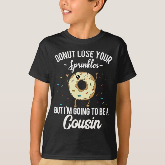 Ich werde Cousin Funny Donut Pregnancy Ann werden T-Shirt (Vorderseite)