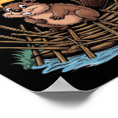 Ich werde Dam Funny Beaver Sticker sein Poster (Ecke)